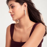 Horse Shoe Gold Long Earrings