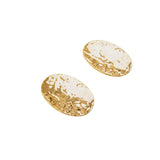 Majestic Golden Oval Earrings