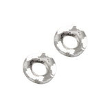 Disco Donut Silver Earrings