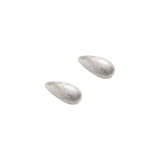 Silver Petal Hammered Stud Earrings