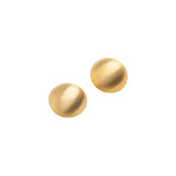 Gold Button Stud Earrings