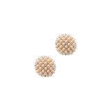 Pearly Ball Gold Stud Earrings