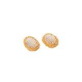 Honeycomb Golden Earrings