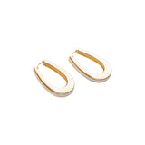 Horse Shoe Gold Long Earrings