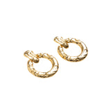 Knock Knock Hammered Gold Earrings