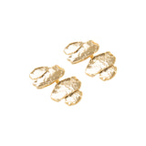 Assymetrical 4 Tier Gold Dangling Earrings