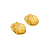 Aphrodite Shell Stud Gold Earrings