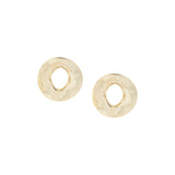 Alba Gold Twisty Round Earrings