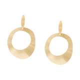 Assymetrical Gold Long Dangling Earrings