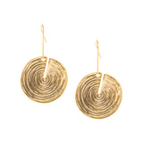 Circle of Life Golden Earrings