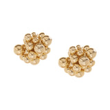 Golden Cluster Balls Stud Earrings