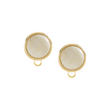 Kate Minimal Gold and Pearl Stud Earrings