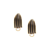 Black and Gold Stud Earrings