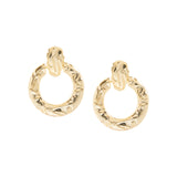 Knock Knock Hammered Gold Earrings