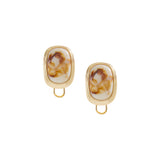 Anne Gold and Brown Stud Earrings