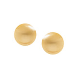 Gold Button Stud Earrings