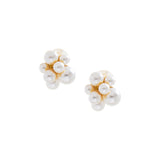 Pearly White Balls Stud Earrings