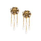 Queen of Roses Golden Drop Dangling Earrings