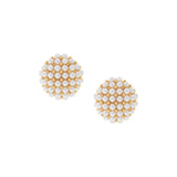 Pearly Ball Gold Stud Earrings