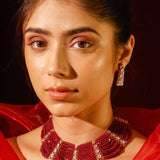 Chandni Girdhar In Scarlet Vintage Hydro Moissanite Polki Set