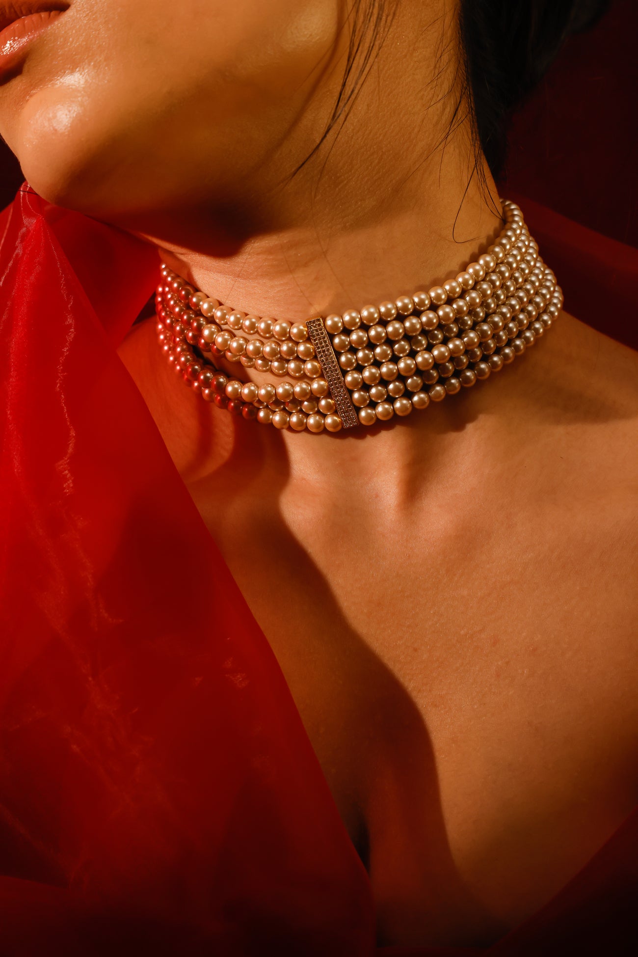 Maharani Pearl Polki Choker Set