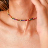 Oval & begets multi sapphire Choker - Zevar King