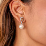 Pear drop semi precious diamanté earrings - Zevar King