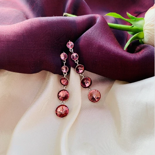 Silver Swarovski earrings - Zevar King