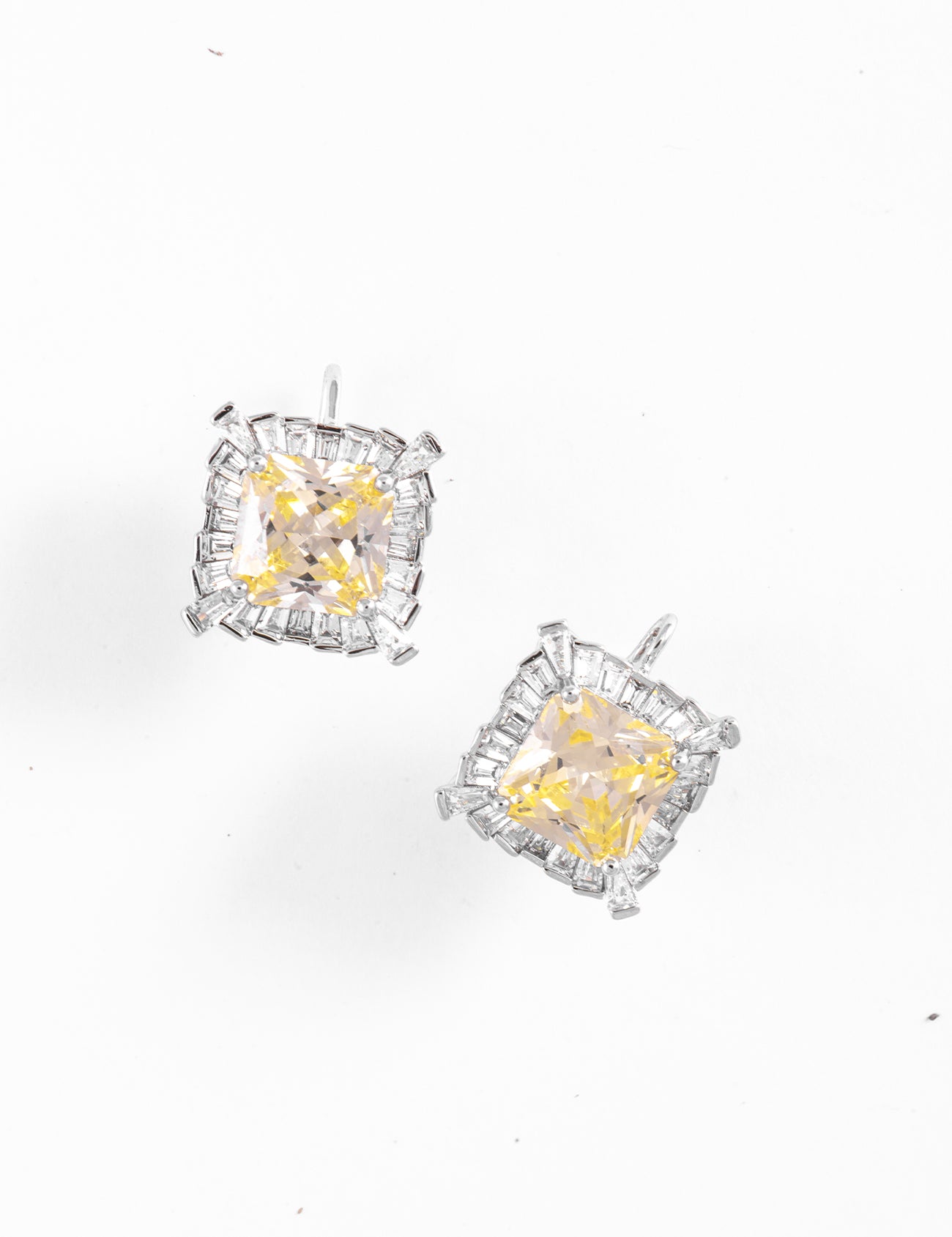 Daphne Classic Square Diamanté Stud Earrings