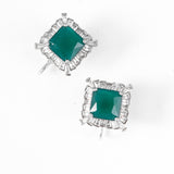 Daphne Classic Square Diamanté Stud Earrings