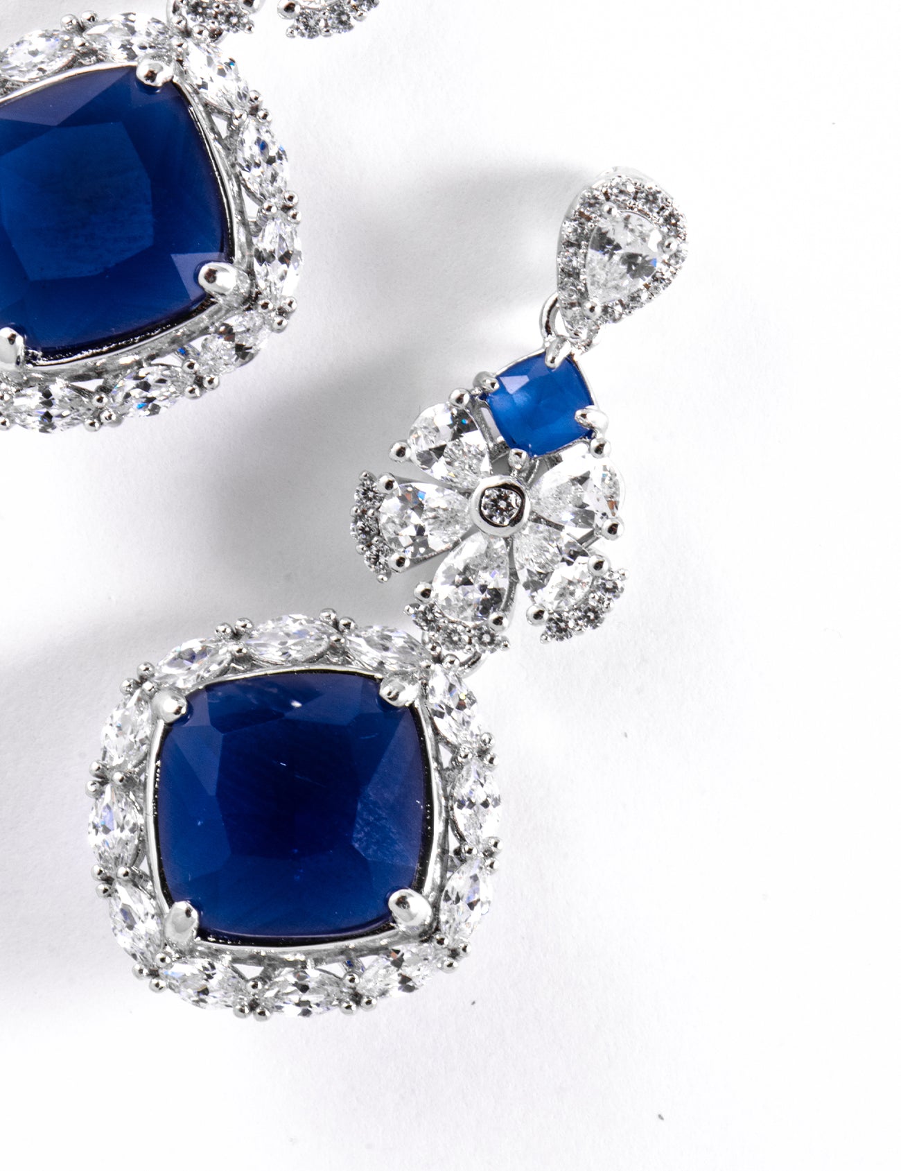 Sophia Sapphire Diamanté Earrings