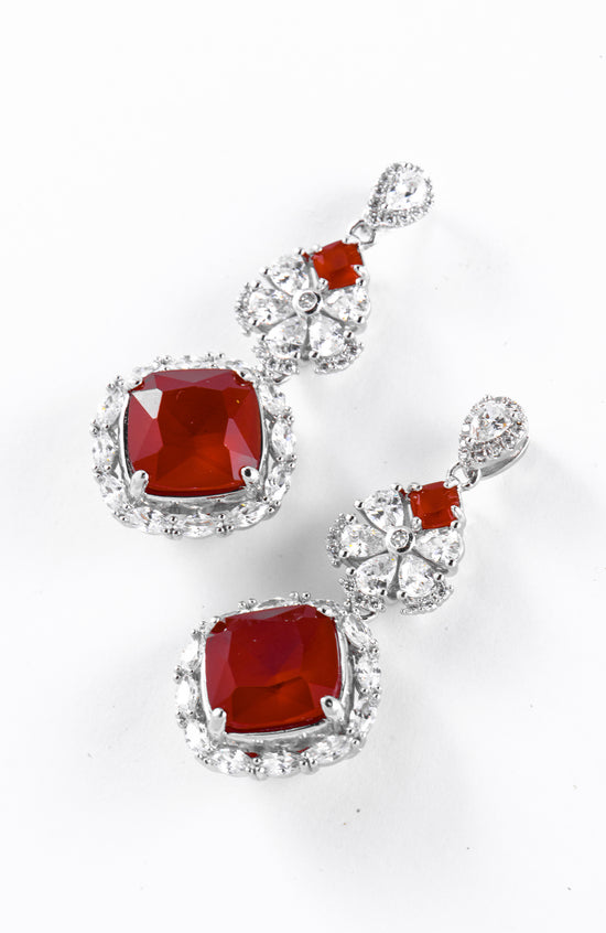 Load image into Gallery viewer, Sophia Sapphire Diamanté Earrings
