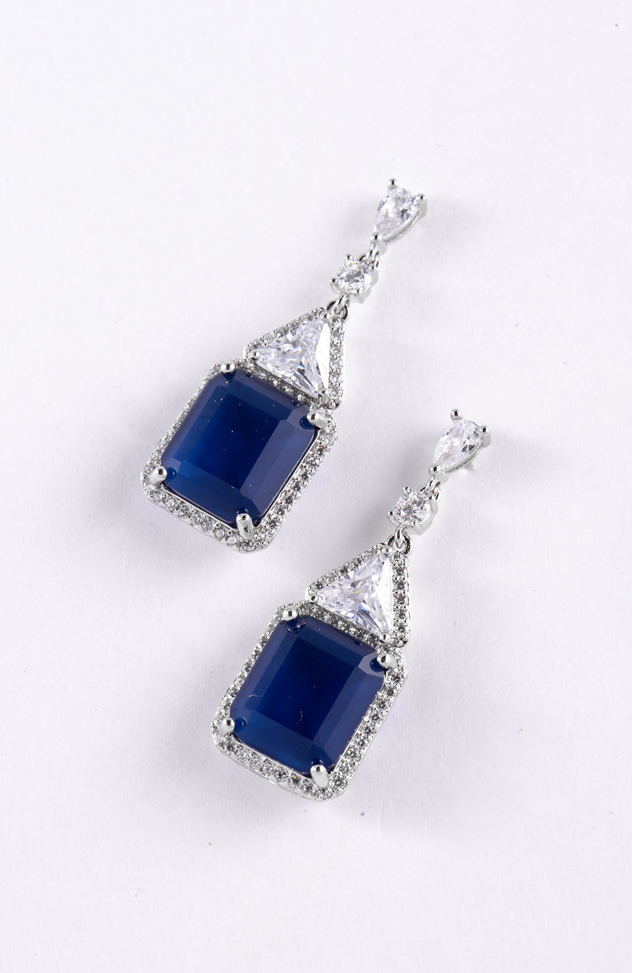 Aria Small Emerald Diamanté  Earrings