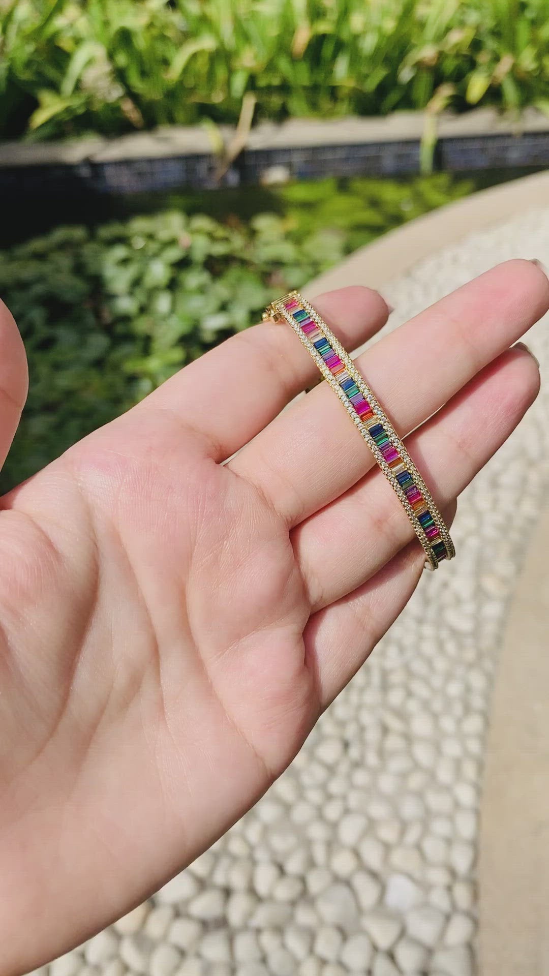 Load and play video in Gallery viewer, Rainbow love Bracelets
