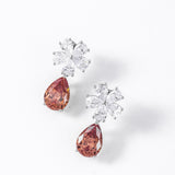 Peta Flower Drop Diamanté Earrings