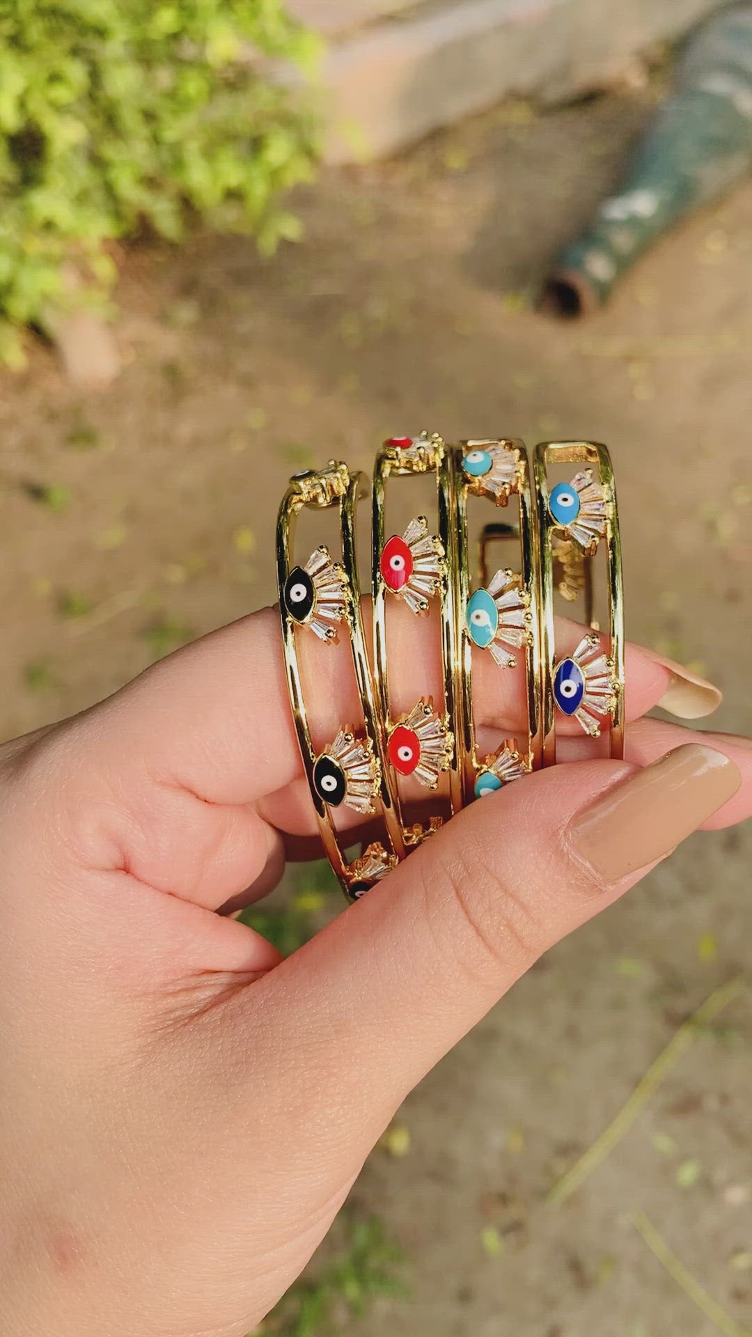 Load and play video in Gallery viewer, Eye Cuff Bracelet
