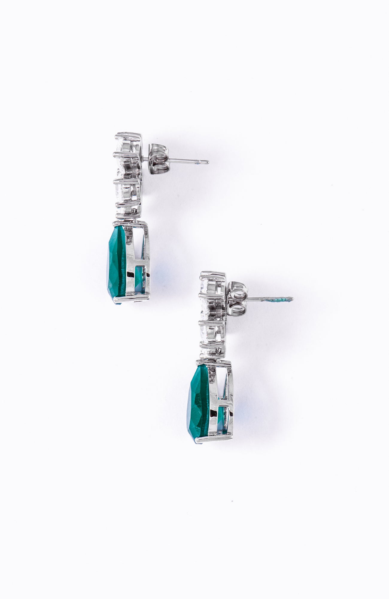 Peta Flower Drop Diamanté Earrings