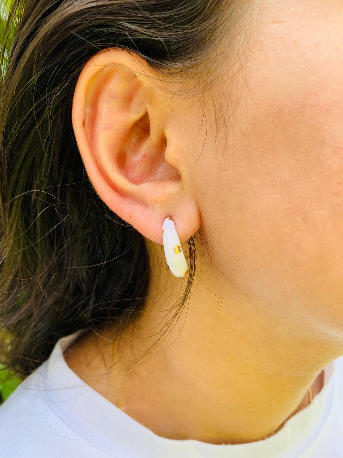 Colour Burst Enamel Star Earrings - Zevar King