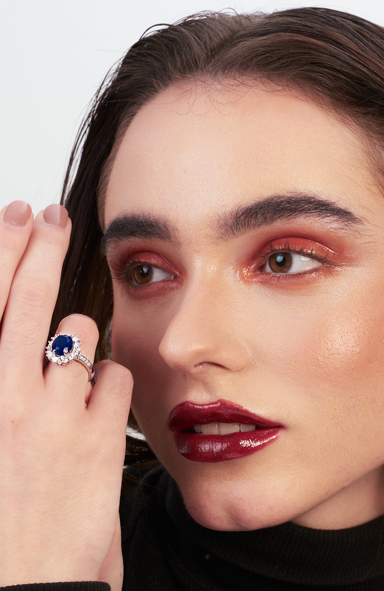 Banita Sandhu in Tessa Oval Cut Diamanté Ring