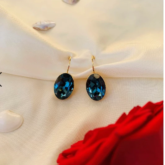 Silver Swarovski earrings - Zevar King
