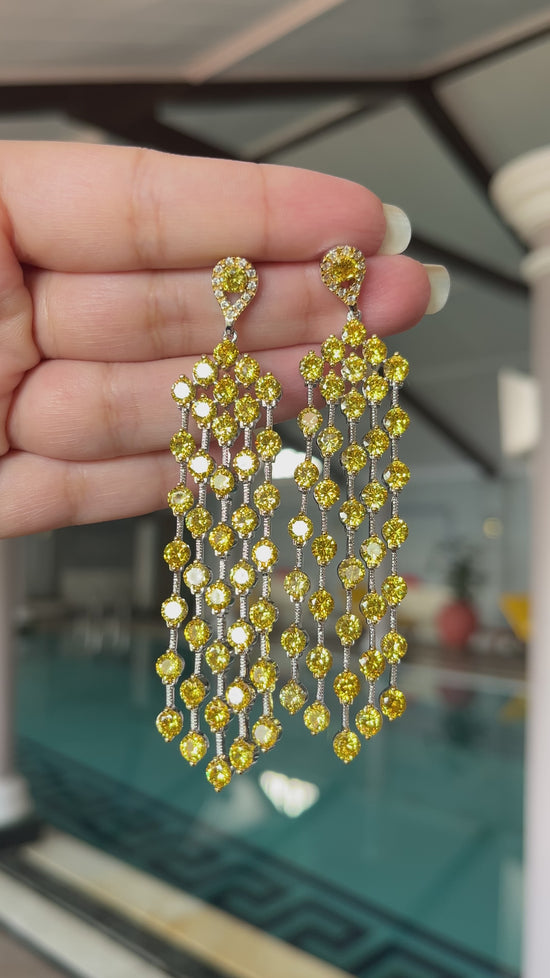 Load and play video in Gallery viewer, Chandelier Earrings

