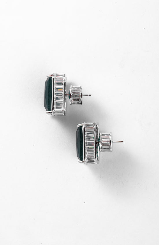Sakshi Sindhwani in Big Emerald Cut Studs