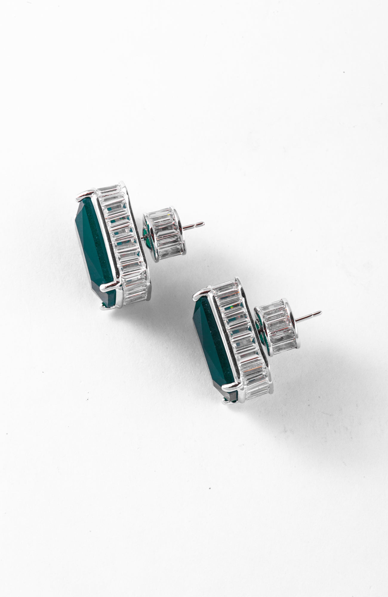 Sakshi Sindhwani in Big Emerald Cut Studs