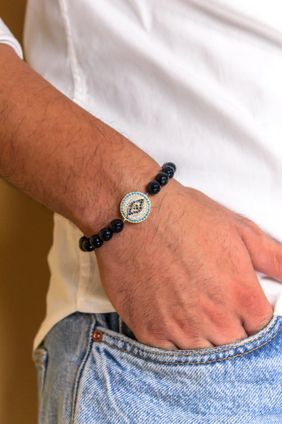 Blue Onyx Protection Bracelet - Zevar King