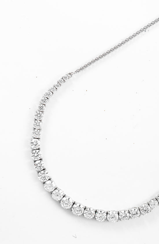 Load image into Gallery viewer, Eleni Single Line Diamanté Necklace
