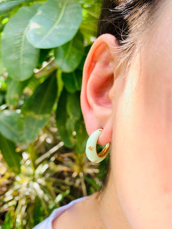 Colour Burst Enamel Star Earrings - Zevar King