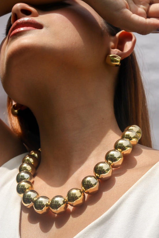 Hestia Gold Balls Necklace - Zevar King