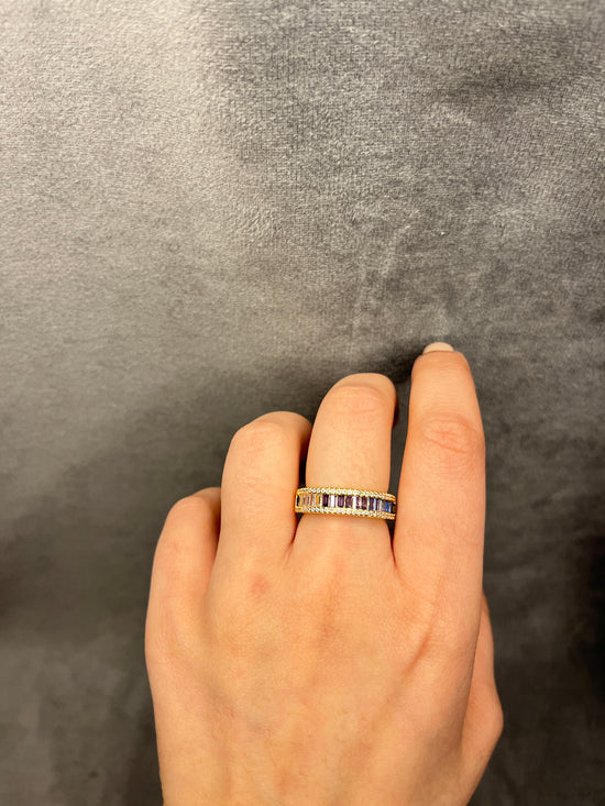 Sapphire CZ Band Rings