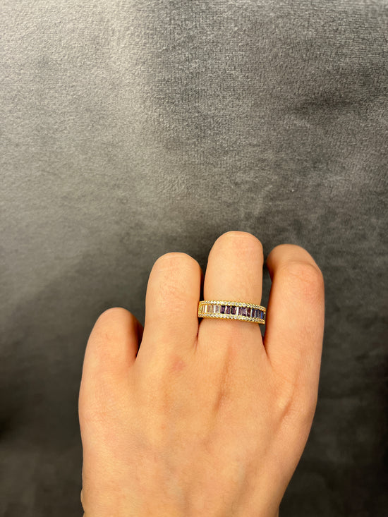Sapphire CZ Band Rings