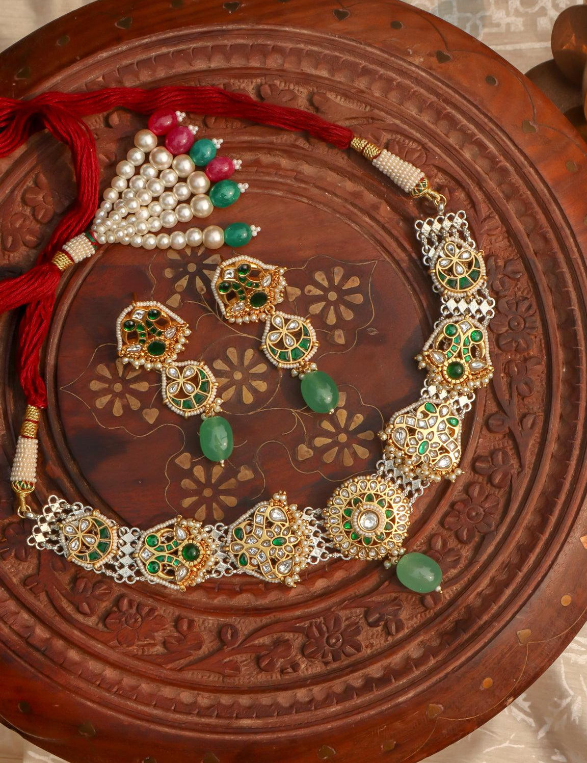 Palak necklace set - Zevar King